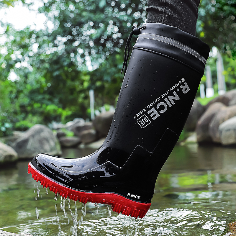 Fishing Boots - Мужские модные уличные дождевые ботинки с
